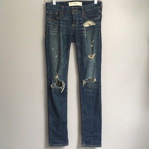 Abercrombie & Fitch A&F Skinny Distressed Jeans